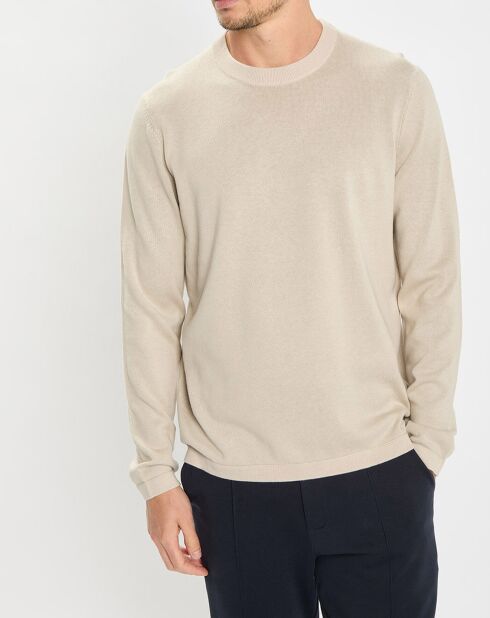 Pull en Coton & Cachemire écru