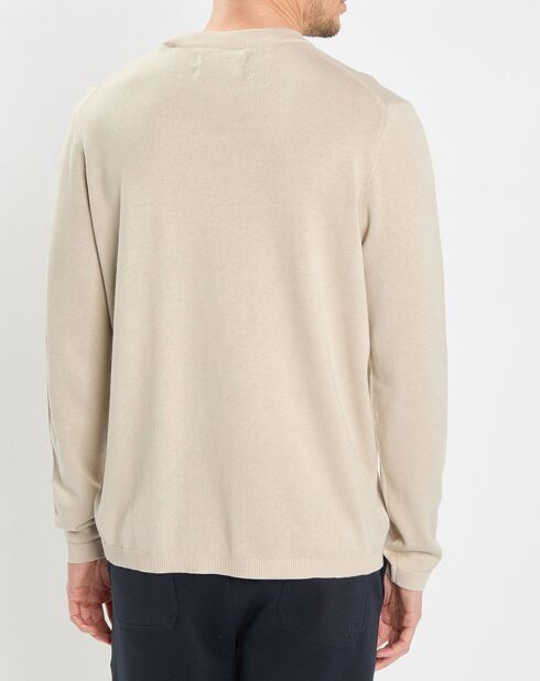 Pull en Coton & Cachemire écru
