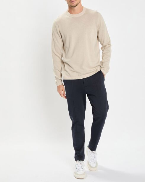 Pull en Coton & Cachemire écru