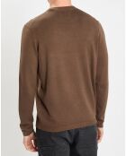 Pull en Coton & Cachemire marron
