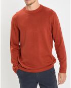 Pull en Coton & Cachemire brique