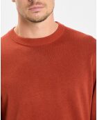 Pull en Coton & Cachemire brique