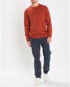 Pull en Coton & Cachemire brique