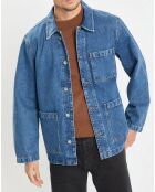 Veste en jean bleue