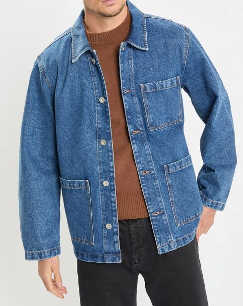 Veste en jean bleue