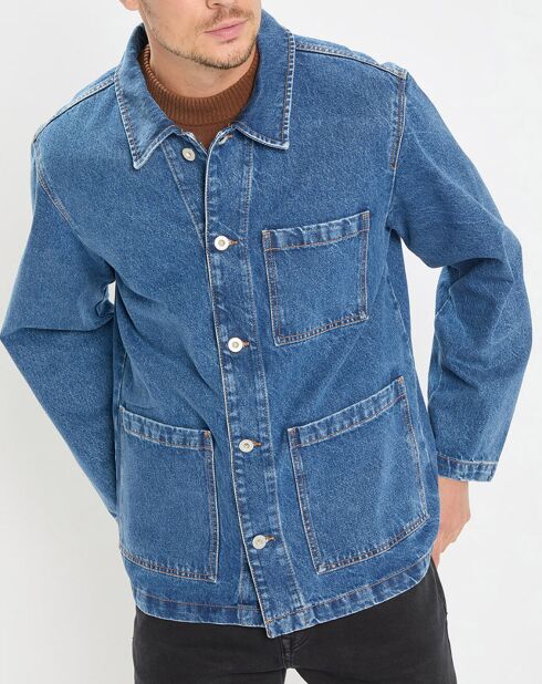Veste en jean bleue