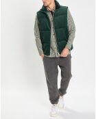 Doudoune sans manches en Velours milleraies 100% Coton Bio verte
