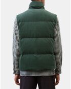 Doudoune sans manches en Velours milleraies 100% Coton Bio verte