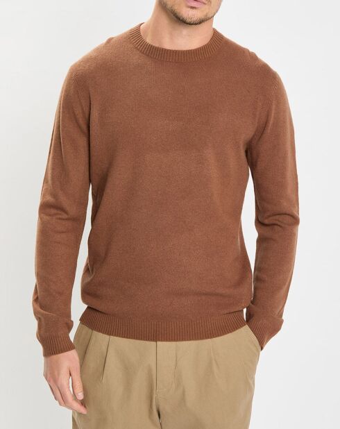 Pull en Laine & Coton marron