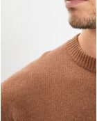 Pull en Laine & Coton marron