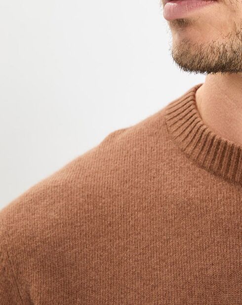 Pull en Laine & Coton marron