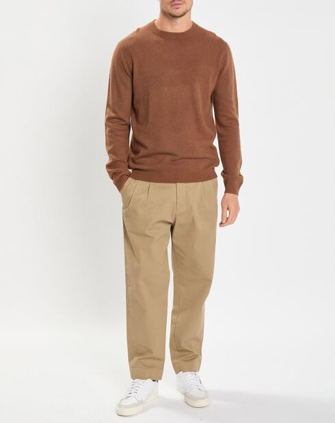 Pull en Laine & Coton marron