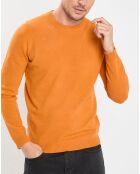 Pull en Laine & Coton orange