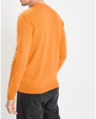 Pull en Laine & Coton orange