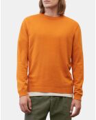 Pull en Laine & Coton orange