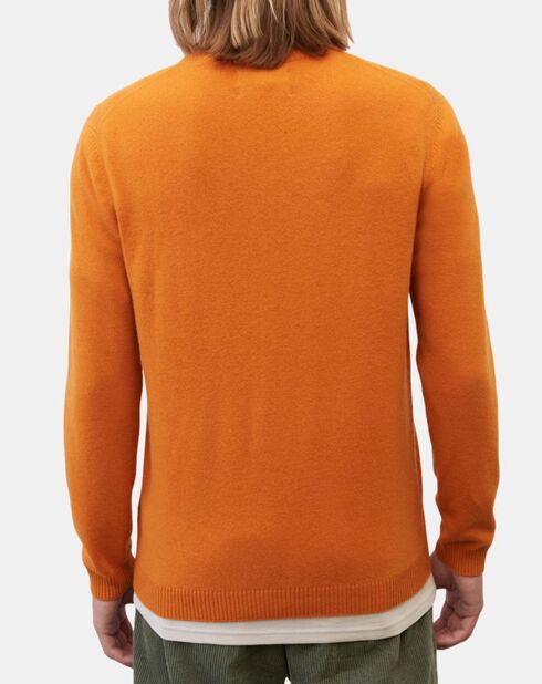 Pull en Laine & Coton orange