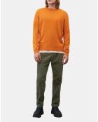 Pull en Laine & Coton orange