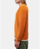 Pull en Laine & Coton orange