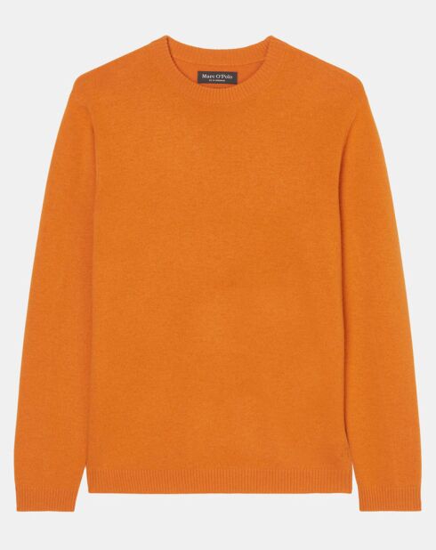 Pull en Laine & Coton orange