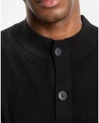 Pull en Laine & Coton à boutons noir