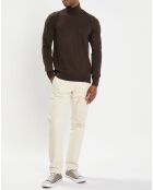 Pull 100% Laine marron foncé