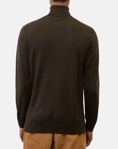 Pull 100% Laine marron foncé