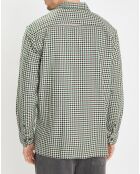 Surchemise 100% Coton Bio Relaxed Fit à carreaux vert/marron