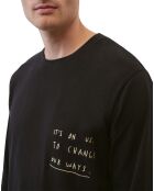 T-Shirt col rond Message noir