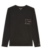 T-Shirt col rond Message noir