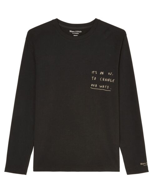 T-Shirt col rond Message noir