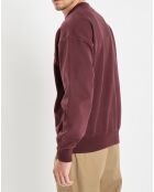 Sweat 100% Coton Bio Artwork bordeaux