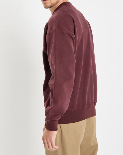 Sweat 100% Coton Bio Artwork bordeaux
