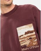 Sweat 100% Coton Bio Artwork bordeaux