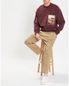 Sweat 100% Coton Bio Artwork bordeaux