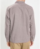 Chemise 100% Coton Bio Regular Fit multicroix blanc/violet