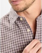 Chemise 100% Coton Bio Regular Fit multicroix blanc/violet