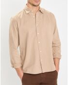 Chemise Regular Fit chinée beige