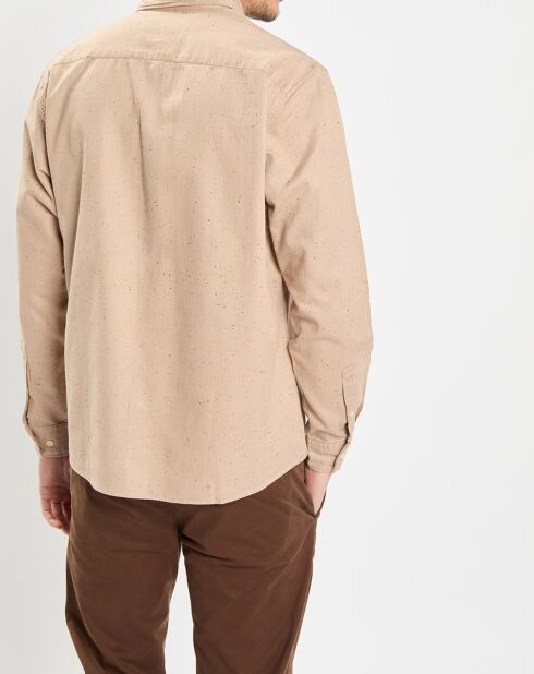 Chemise Regular Fit chinée beige