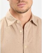 Chemise Regular Fit chinée beige