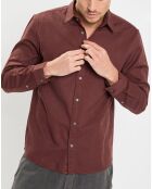 Chemise Regular Fit chinée bordeaux