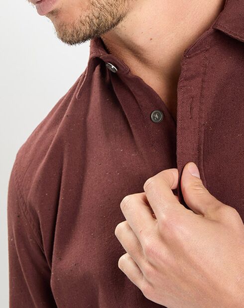 Chemise Regular Fit chinée bordeaux