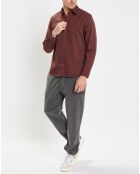 Chemise Regular Fit chinée bordeaux