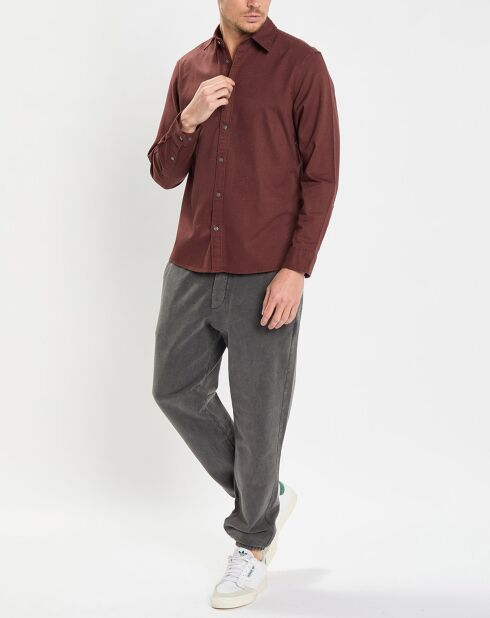 Chemise Regular Fit chinée bordeaux