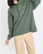 Sweat à Capuche Cordon Coton Bio vert foncé