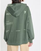 Sweat à Capuche Cordon Coton Bio vert foncé