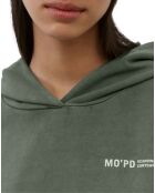 Sweat à Capuche Cordon Coton Bio vert foncé