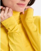 T-Shirt 100% Coton Bio col roulé jaune