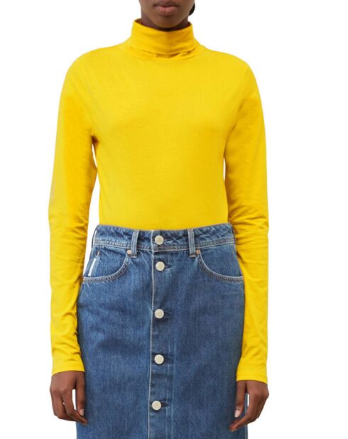 T-Shirt 100% Coton Bio col roulé jaune