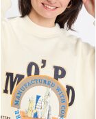 Sweat imprimé manufactured écru