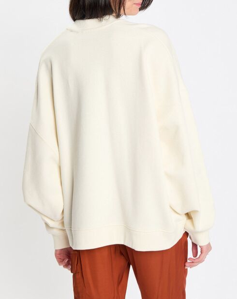 Sweat imprimé manufactured écru